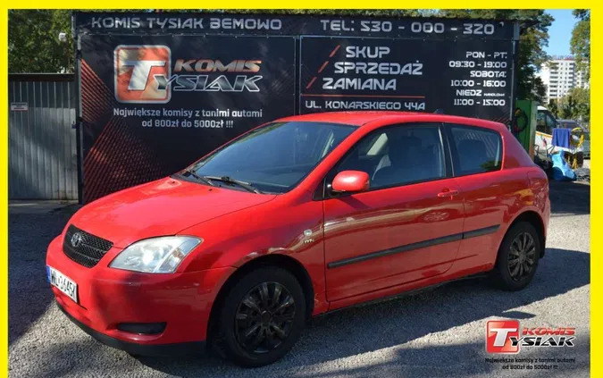 mazowieckie Toyota Corolla cena 3700 przebieg: 252397, rok produkcji 2002 z Warszawa